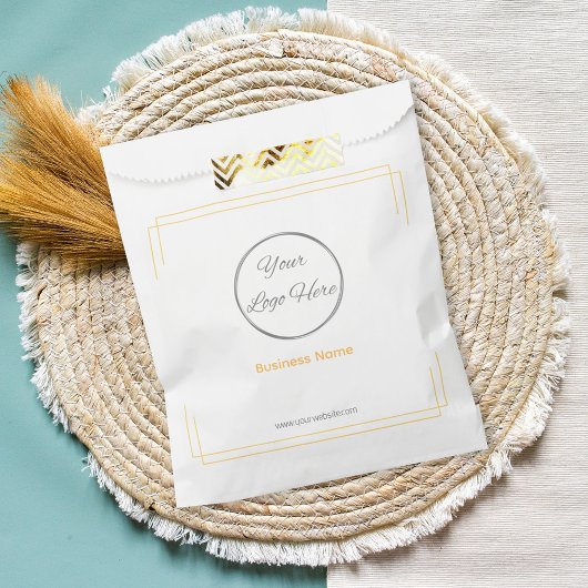 Orange mit Logo-Werbepapier Geschenktütchen