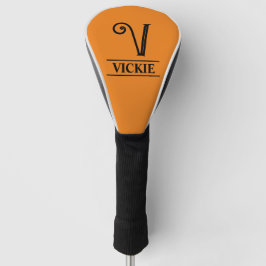 Orange Mit Monogramm Golf Head Cover Headcover