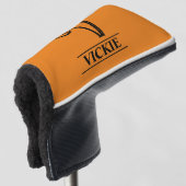 Orange Mit Monogramm Putter Golf Head Cover Golf Headcover (3/4 Vorderseite)