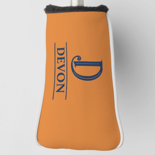 Orange Mit Monogramm Putter Head Cover Golf Headcover (Rotieren 90)
