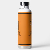 Orange Mit Monogramm Trinkflasche (Rechts)