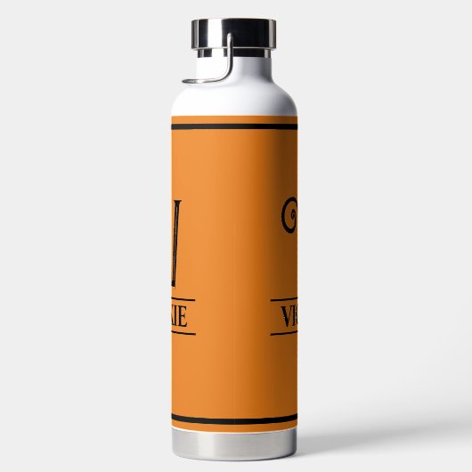 Orange Mit Monogramm Trinkflasche (Rechts)
