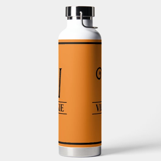 Orange Mit Monogramm Trinkflasche (links)