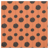 Orange mit schwarzem Pom Poms Chef-Muster Stoff (Muster)