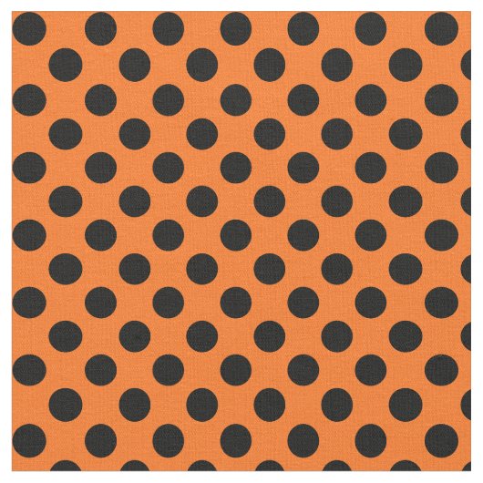 Orange mit schwarzem Tupfen-Gewebe Stoff (Nahaufnahme)