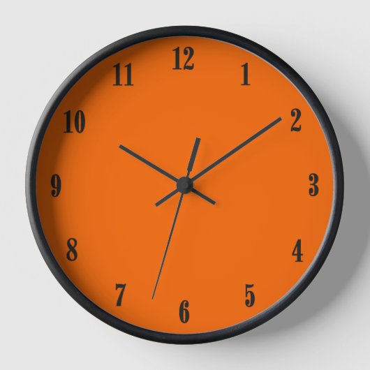 Orange mit schwarzen Zahlen Uhr (Vorderseite)