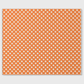 Orange mit weißem Polka-dot-Papier Geschenkpapier (Flach)