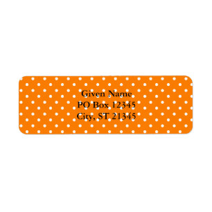 Orange mit weißen Polka-Punkten