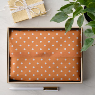 Orange mit weißen Tupfen Seidenpapier