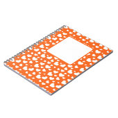 ORANGE MIT WEISSEN VALENTINEN LIEBE HERZEN NOTIZBLOCK (Linke Seite)