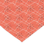 Orange Mitte des Jahrhunderts modern | Schwarze St Kurzer Tischläufer (Ecke)