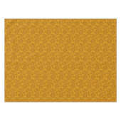 Orange mittelalterliche Blumentablette, 52"x70" Tischdecke (Vorderseite (Horizontal))