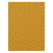 Orange mittelalterliche Blumentablette, 52"x70" Tischdecke (Vorderseite)