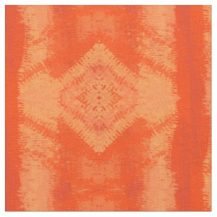 Orange Mix Ikat Tribal Diamond Muster Stoff