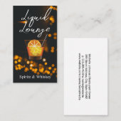 Orange Mixed Cocktail | Mood Lighting Visitenkarte (Vorne/Hinten)
