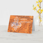 Orange Mixed Media Geburtstag Karte (Gelbe Blume)