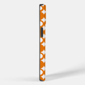 Orange Mod Ball Design mit Namen Case-Mate iPhone Hülle (Rückseite / Rechts)