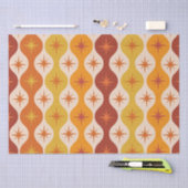 Orange Mod Stars aus der Mitte des Jahrhunderts au Seidenpapier (Handwerk)