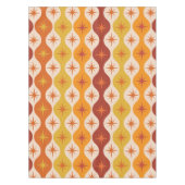 Orange Mod Stars aus der Mitte des Jahrhunderts au Tischdecke (Vorderseite)