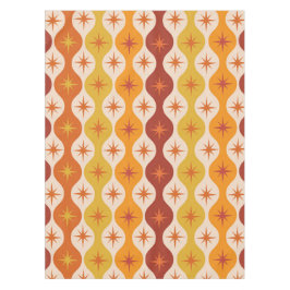 Orange Mod Stars aus der Mitte des Jahrhunderts au Tischdecke