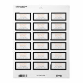 Orange Modern Address Labels Adressaufkleber (Vorne)