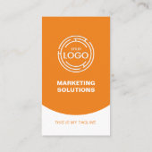 Orange Modern Beruflich Visitenkarte (Rückseite)