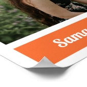 Orange Modern Block Foto Abschluss Poster (Ecke)