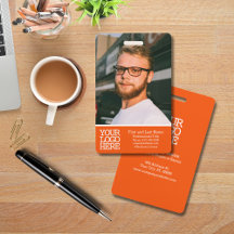 Orange Modern Company Logo Mitarbeiter Foto