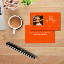 Orange Modern Company Logo Mitarbeiter Foto