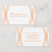 Orange Modern Deko Business Card Visitenkarte (Vorne/Hinten)