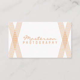 Orange Modern Deko Business Card Visitenkarte