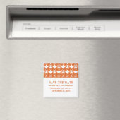 Orange Modern Deko Save the Date Magnet (In Situ (Geschirrspüler))