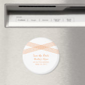 Orange Modern Deko Save the Date Magnet (In Situ (Geschirrspüler))