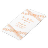 Orange Modern Deko Save the Date Magnet (Linke Seite)
