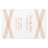 Orange Modern Deko Save the Date Magnet (Horizontal)
