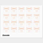 Orange Modern Deko Save the Date Stickers (Blatt)