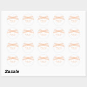 Orange Modern Deko Wedding Stickers (Blatt)