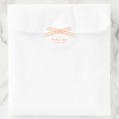 Orange Modern Deko Wedding Stickers (Tasche)