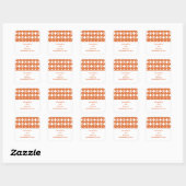 Orange Modern Deko Wedding Stickers (Blatt)