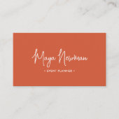 ORANGE Modern Eleganter Minimal QR Code Creative Visitenkarte (Vorderseite)