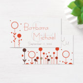 Orange Modern Floral Dot Simple Gastgeschenk Hochz (Schreibtisch)