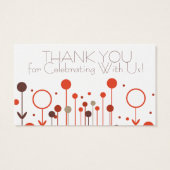 Orange Modern Floral Dot Simple Gastgeschenk Hochz (Rückseite)