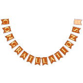 Orange Modern Graduation Party Congratulations Wimpelkette (Alle)