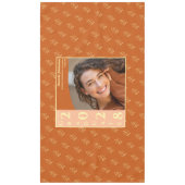 Orange Modern Graduation Photo Cap Pattern Tischdecke (Vorderseite)