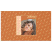 Orange Modern Graduation Photo Cap Pattern Tischdecke (Vorderseite (Horizontal))