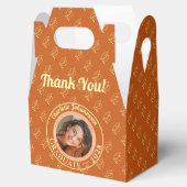 Orange Modern Photo Graduation Party Geschenkschachtel (Geöffnet)