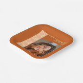 Orange Modern Photo Graduation Party Pappteller (Gewinkelt)