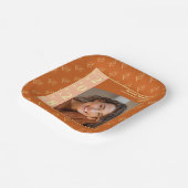 Orange Modern Photo Graduation Party Pappteller (Gewinkelt)