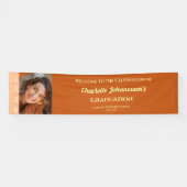 Orange Modern Photo Graduation Party Welcome  Banner (Horizontal)
