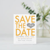 Orange Modern Save the Date (Stehend Vorderseite)